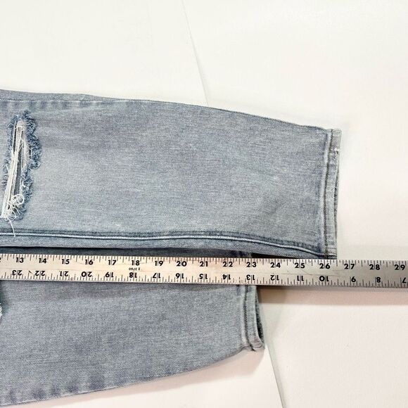 Risen Kendra Jeans Womens 28 Blue High Rise Waist Distressed Straight Denim - Picture 4 of 10